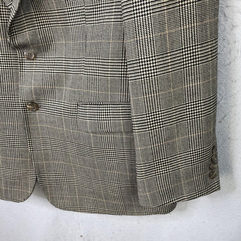 Lauren Ralph Lauren Blazer Mens 43R Brown Wool Glen Plaid Sport Coat Jacket - Picture 13 of 16